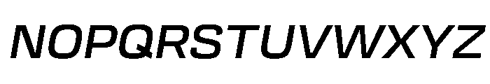 Transducer MediumOblique Font UPPERCASE