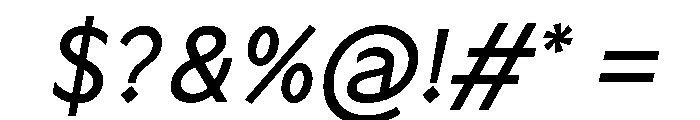 Tratto LeggeroCorsivo Font OTHER CHARS