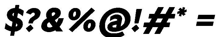 Tratto NeroCorsivo Font OTHER CHARS