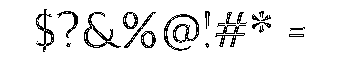 Trillium Trillium Inline Font OTHER CHARS