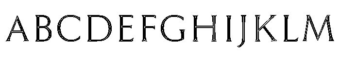 Trillium Trillium Inline Font UPPERCASE