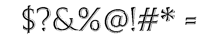 Trillium Trillium Outline Left Font OTHER CHARS