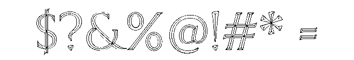 Trillium Trillium Outline Font OTHER CHARS