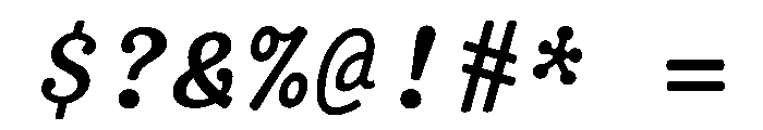 TriplicateABoldItalic Font OTHER CHARS