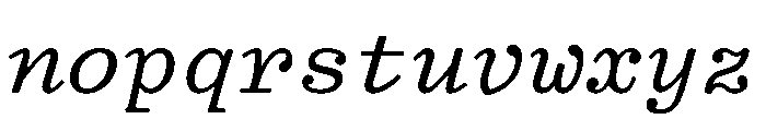TriplicateAItalic Font LOWERCASE