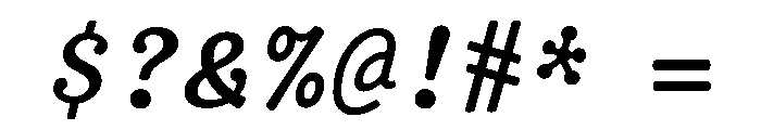 TriplicateAPolyBoldItalic Font OTHER CHARS