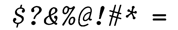 TriplicateAPolyItalic Font OTHER CHARS