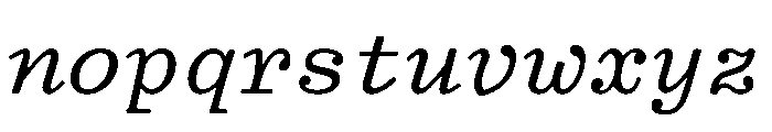 TriplicateAPolyItalic Font LOWERCASE