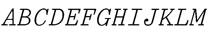 TriplicateBItalic Font UPPERCASE