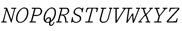 TriplicateBItalic Font UPPERCASE