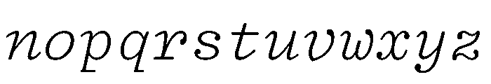 TriplicateBItalic Font LOWERCASE