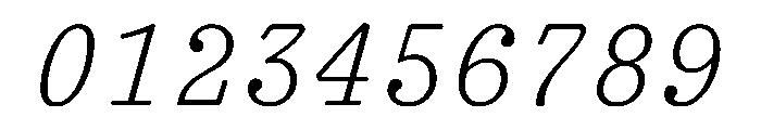 TriplicateBPolyItalic Font OTHER CHARS