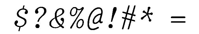 TriplicateBPolyItalic Font OTHER CHARS