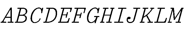 TriplicateBPolyItalic Font UPPERCASE