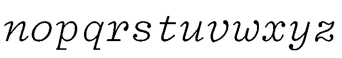 TriplicateBPolyItalic Font LOWERCASE