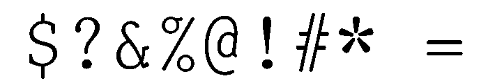 TriplicateBRegular Font OTHER CHARS