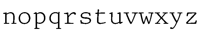 TriplicateBRegular Font LOWERCASE
