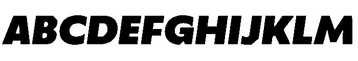 Troppau TroppauVAR Black Slanted Instance Font UPPERCASE