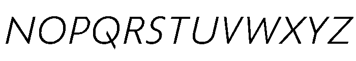 Troppau TroppauVAR Light ExtraSlanted Instance Font UPPERCASE