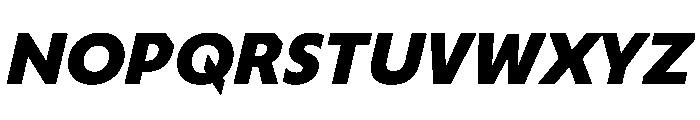 Troppau TroppauVAR UltraBold ExtraSlanted Instance Font UPPERCASE