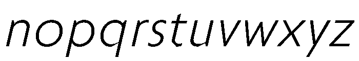 TroppauExtraSlanted Light Font LOWERCASE