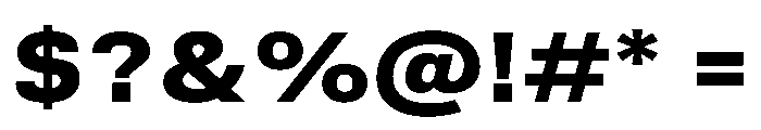 TrueSans BlackExtended Font OTHER CHARS