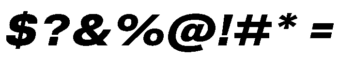 TrueSans BlackExtendedItalic Font OTHER CHARS