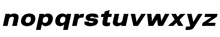 TrueSans BlackExtendedItalic Font LOWERCASE
