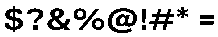 TrueSans BoldExtended Font OTHER CHARS