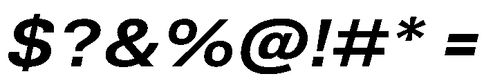 TrueSans BoldExtendedItalic Font OTHER CHARS