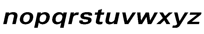 TrueSans BoldExtendedItalic Font LOWERCASE