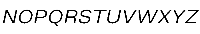 TrueSans BookExtendedItalic Font UPPERCASE