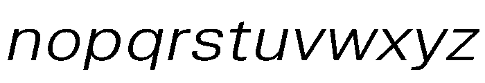 TrueSans BookExtendedItalic Font LOWERCASE