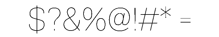 TrueSans Hairline Font OTHER CHARS