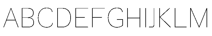 TrueSans Hairline Font UPPERCASE