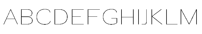 TrueSans HairlineExtended Font UPPERCASE