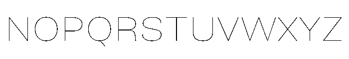 TrueSans HairlineExtended Font UPPERCASE
