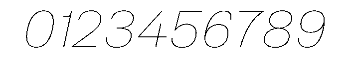 TrueSans HairlineExtendedItalic Font OTHER CHARS