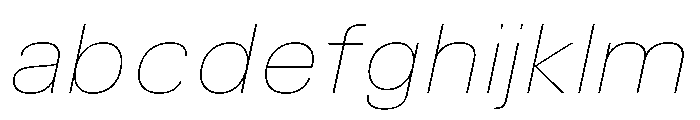 TrueSans HairlineExtendedItalic FONT
