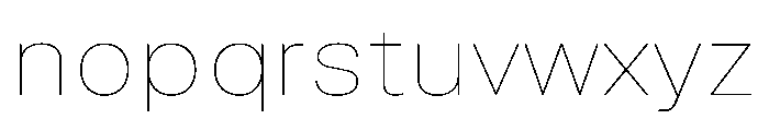 TrueSans HairlineExtended Font LOWERCASE
