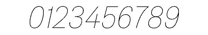 TrueSans HairlineItalic Font OTHER CHARS