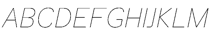 TrueSans HairlineItalic Font UPPERCASE