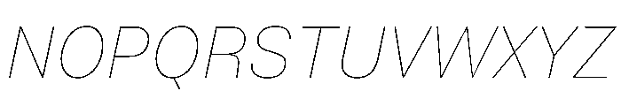 TrueSans HairlineItalic Font UPPERCASE