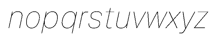 TrueSans HairlineItalic Font LOWERCASE