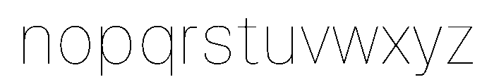 TrueSans Hairline Font LOWERCASE