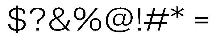 TrueSans LightExtended Font OTHER CHARS