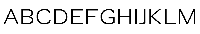 TrueSans LightExtended Font UPPERCASE