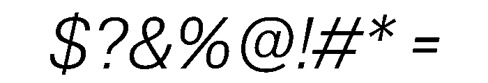 TrueSans LightItalic Font OTHER CHARS