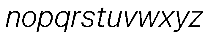 TrueSans LightItalic Font LOWERCASE