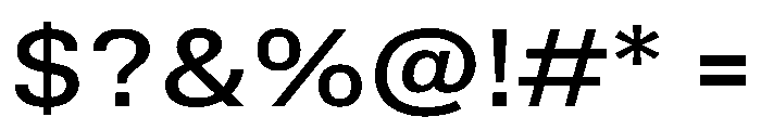 TrueSans MediumExtended Font OTHER CHARS